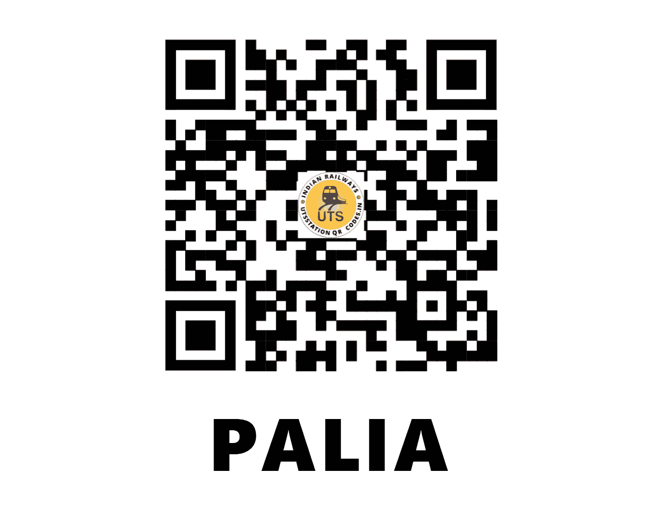 UTS QR Code for PALIA - PLA (WR - MADHYA PRADESH)